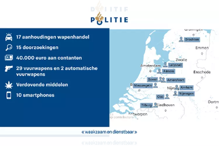 17 aanhoudingen in onderzoek wapenhandel: “Een AK47 kopen was een fluitje van een cent”